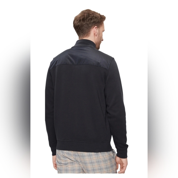 Bugatti Authentic Jacket Nylon/Knit Cotton Zipper Fitted Black  size L - Picture 4 of 16